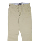 TOMMY HILFIGER Mens Cotton Blend Beige Regular Fit Straight Trousers W34 L32