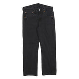 LEVI'S 501 Mens Black Regular Straight Denim W31 L25 Button Cotton Blend Jeans