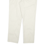 TOMMY HILFIGER Mens Cotton Blend Cream Regular Straight Trousers W34 L30 Casual