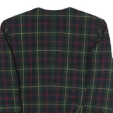 LE SUIT Womens Green Check Blazer Jacket UK 12 Polyester Blend Woven Button