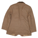 SAG HARBOR Womens Brown Checked Jacket UK 14 Acrylic Blend Button Closure