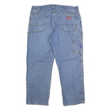 DICKIES Mens Relaxed Blue Denim Jeans W38 L30 Workwear Casual Zip Closure