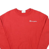 CHAMPION Mens Red Crew Neck XS Logo Embroidered Cotton Sweatshirt