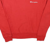 CHAMPION Mens Red Crew Neck XS Logo Embroidered Cotton Sweatshirt