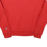 CHAMPION Mens Red Crew Neck XS Logo Embroidered Cotton Sweatshirt