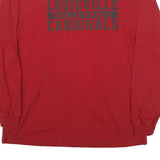 ADIDAS Mens Red Louisville Cardinals Graphic Long Sleeve Crew Neck T-Shirt XL