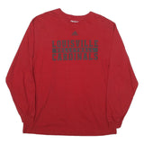 ADIDAS Mens Red Louisville Cardinals Graphic Long Sleeve Crew Neck T-Shirt XL