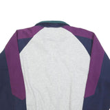 PIERRE CARDIN Mens Navy & Purple & Grey Zip Collar XL Sweatshirt Cotton Blend