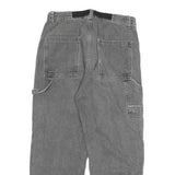 Mens Relaxed Fit Grey Denim Cotton Blend Jeans W32 L25 Casual Workwear