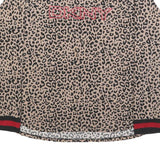 DKNY Womens Beige & Black Leopard Patterned Jumper Crew Neck Basic Knit XL