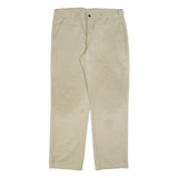 DICKIES Mens Cotton Blend Beige Trousers Regular Fit W36 L32 Classic Workwear