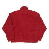 TOSANI Womens Red Blue Zip Jacket S Polyester Blend Fleece Patterned Lake Louise