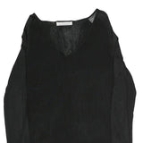 ELEMENTS AMANDA WAKELEY Womens Black Plain Pullover V-Neck Basic Knit UK 18