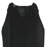 ELEMENTS AMANDA WAKELEY Womens Black Plain Pullover V-Neck Basic Knit UK 18