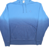 CHAMPION Mens Blue & Navy Gradient Pullover Hoodie M Cotton Blend Casual Layer