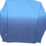 CHAMPION Mens Blue & Navy Gradient Pullover Hoodie M Cotton Blend Casual Layer