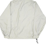 K-WAY Mens White Nylon Windbreaker XS Jacket Zip Hooded Plain Lightweight
