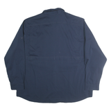 CARHARTT Mens Navy Iron Mountain Cotton Blend Work Shirt 2XL Durable Utility
