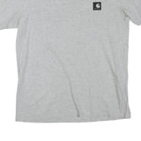 CARHARTT Mens Grey Cotton Blend T-Shirt XL Short Sleeve Crew Neck Logo Print