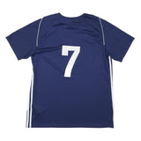 ADIDAS Mens Blue Pleasant Hill Soccer Jersey L Short Sleeve V-Neck Sports