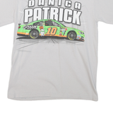 Mens White Danica Patrick Racing Graphic T-Shirt M Short Sleeve Crew Neck