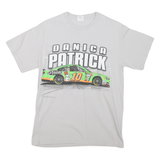 Mens White Danica Patrick Racing Graphic T-Shirt M Short Sleeve Crew Neck