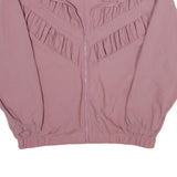 TEDDI SPORT Womens Pink Jacket L Polyester Plain Zip Zip-Up Casual lightweight