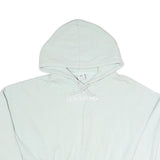 ADIDAS Womens White Cropped Hoodie L Casual Cotton Blend Pullover