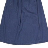 CALVIN KLEIN Womens Blue Denim A-Line Midi Cotton Blend Skirt UK 6 Casual