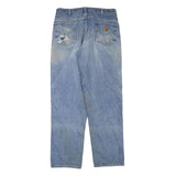 CARHARTT Mens Jeans Blue & Light Cotton Blend Regular Straight Denim Light W36