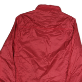CALVIN KLEIN Mens Red Nylon Jacket S Plain Zip Lightweight