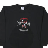 ALSTYLE APPAREL & ACTIVEWEAR Womens Black Nevada Silver State Crew Neck S