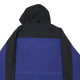 CARHARTT Mens Blue & Black Outdoor Hooded Jacket XL Polyester Blend Colourblock