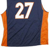NFL Mens Blue & Orange Broncos Sleeveless Jersey 2XL Polyester Sports Fan Gear