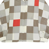 CREATION HAMMERLE Womens Beige & Grey Checked Long Sleeve Shirt L Stylish