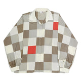 CREATION HAMMERLE Womens Beige & Grey Checked Long Sleeve Shirt L Stylish