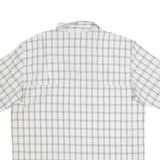 CARHARTT Mens White & Red Check Short Sleeve Shirt L Casual Workwear