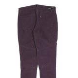 LEVI'S Womens Cotton Blend Slim Purple Zip Trousers W30 L32 Stylish Pocket Zips