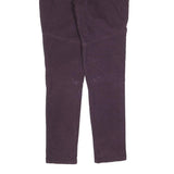 LEVI'S Womens Cotton Blend Slim Purple Zip Trousers W30 L32 Stylish Pocket Zips