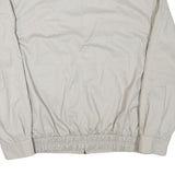 Mens Cream Button Cotton Blend Jacket L Plain Classic Relaxed Fit Casual