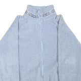 Womens Blue Polyester Blend Zip Jacket XL Plain Casual Outdoor Light Warm