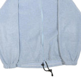 Womens Blue Polyester Blend Zip Jacket XL Plain Casual Outdoor Light Warm