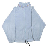 Womens Blue Polyester Blend Zip Jacket XL Plain Casual Outdoor Light Warm