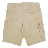 CARHARTT Mens Beige Cargo Shorts M W32 Relaxed Fit Cotton Blend Workwear