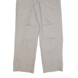 NIKE Mens Regular Fit Beige Cotton Blend Trousers W36 L32 Casual Zip Closure