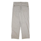 NIKE Mens Regular Fit Beige Cotton Blend Trousers W36 L32 Casual Zip Closure