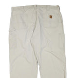CARHARTT Mens Cotton Blend Beige Regular Straight Trousers W42 L30 Workwear