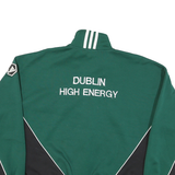 ADIDAS Mens Green & Black Zip Jacket L Polyester Blend Sports Casual Track Top