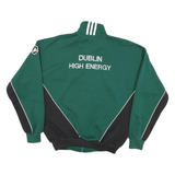 ADIDAS Mens Green & Black Zip Jacket L Polyester Blend Sports Casual Track Top