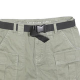 AMERICAN EAGLE Womens Green Cargo Mini Cotton Blend Skirt M Casual Pockets